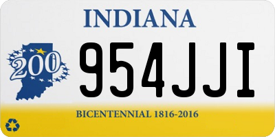 IN license plate 954JJI
