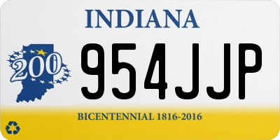 IN license plate 954JJP