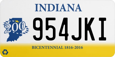 IN license plate 954JKI