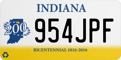 IN license plate 954JPF
