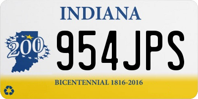 IN license plate 954JPS