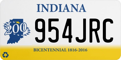 IN license plate 954JRC