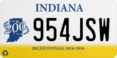 IN license plate 954JSW