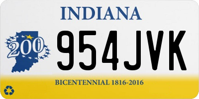IN license plate 954JVK