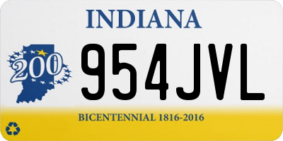IN license plate 954JVL