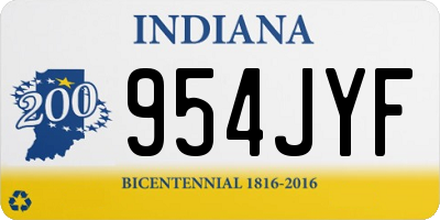 IN license plate 954JYF