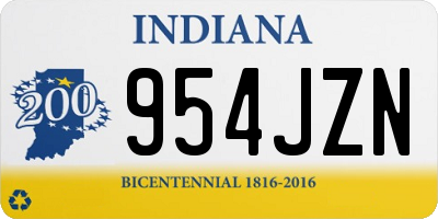 IN license plate 954JZN