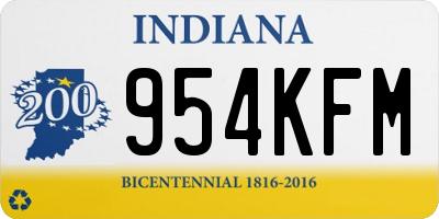 IN license plate 954KFM