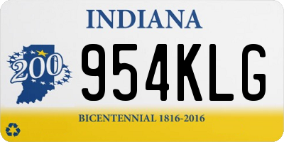 IN license plate 954KLG