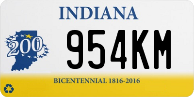 IN license plate 954KM