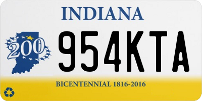 IN license plate 954KTA