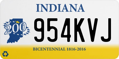IN license plate 954KVJ