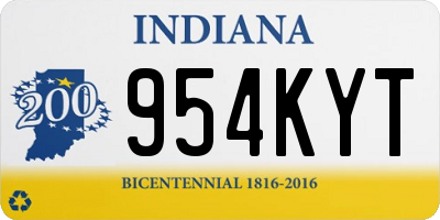 IN license plate 954KYT
