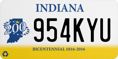 IN license plate 954KYU