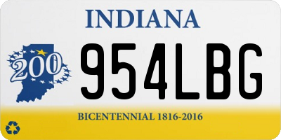 IN license plate 954LBG