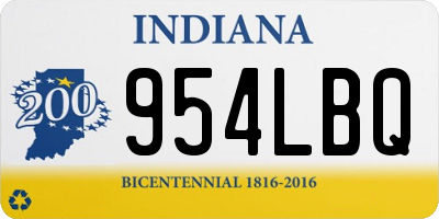 IN license plate 954LBQ