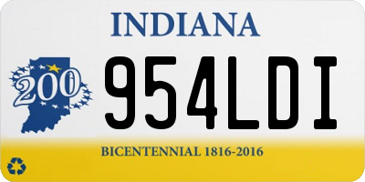 IN license plate 954LDI