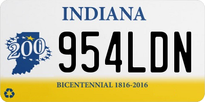 IN license plate 954LDN
