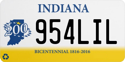 IN license plate 954LIL