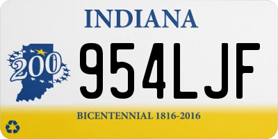 IN license plate 954LJF