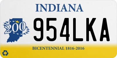 IN license plate 954LKA