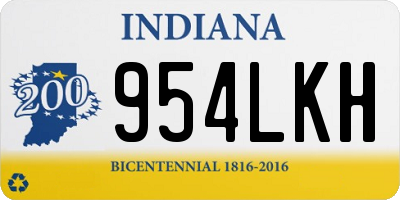 IN license plate 954LKH