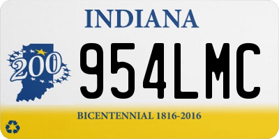 IN license plate 954LMC