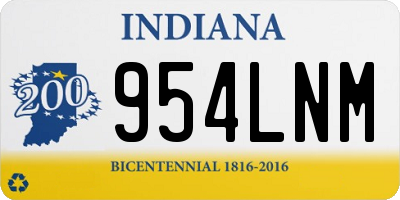 IN license plate 954LNM