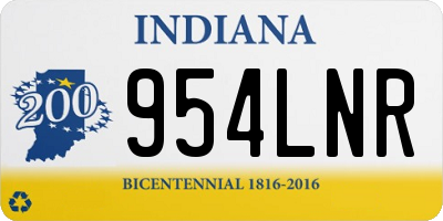IN license plate 954LNR