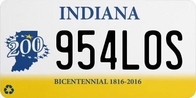 IN license plate 954LOS
