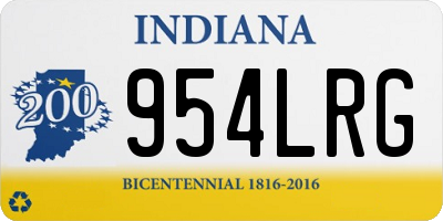 IN license plate 954LRG