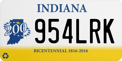 IN license plate 954LRK