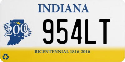 IN license plate 954LT