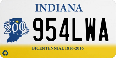 IN license plate 954LWA