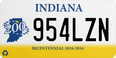 IN license plate 954LZN