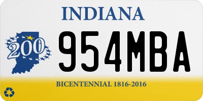 IN license plate 954MBA