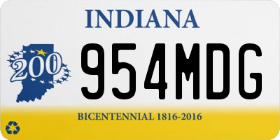 IN license plate 954MDG