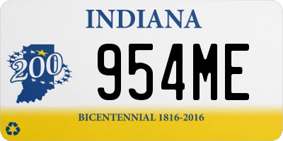 IN license plate 954ME