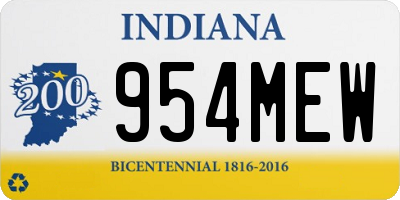 IN license plate 954MEW