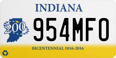 IN license plate 954MFO