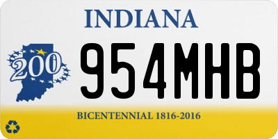 IN license plate 954MHB