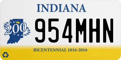 IN license plate 954MHN