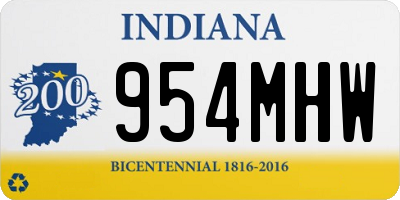 IN license plate 954MHW