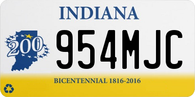 IN license plate 954MJC