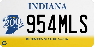 IN license plate 954MLS