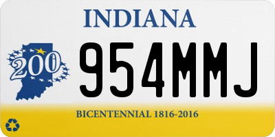 IN license plate 954MMJ