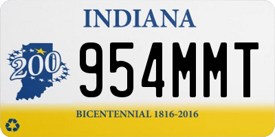 IN license plate 954MMT