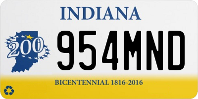 IN license plate 954MND
