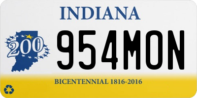 IN license plate 954MON
