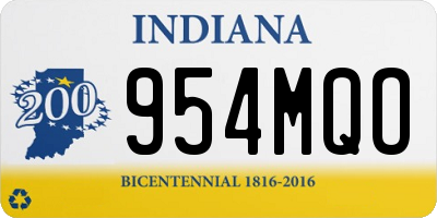IN license plate 954MQO